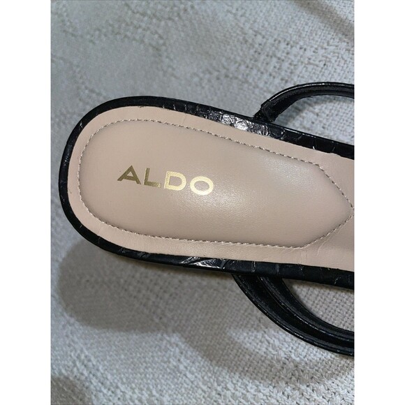Aldo Women’s Strappy Dress Shoes Size 8 M Black Going Out Party Fun - Picture 2 of 12